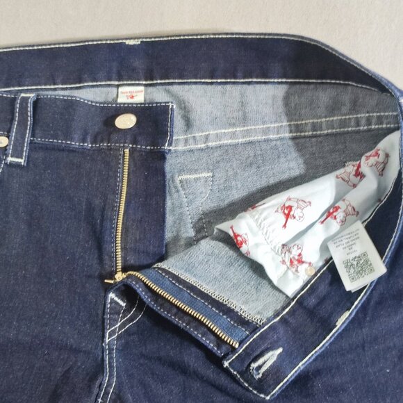 True Religion jeans men's size 42 (44) Indigo blue colour Geno Relaxed Slim - Picture 10 of 15